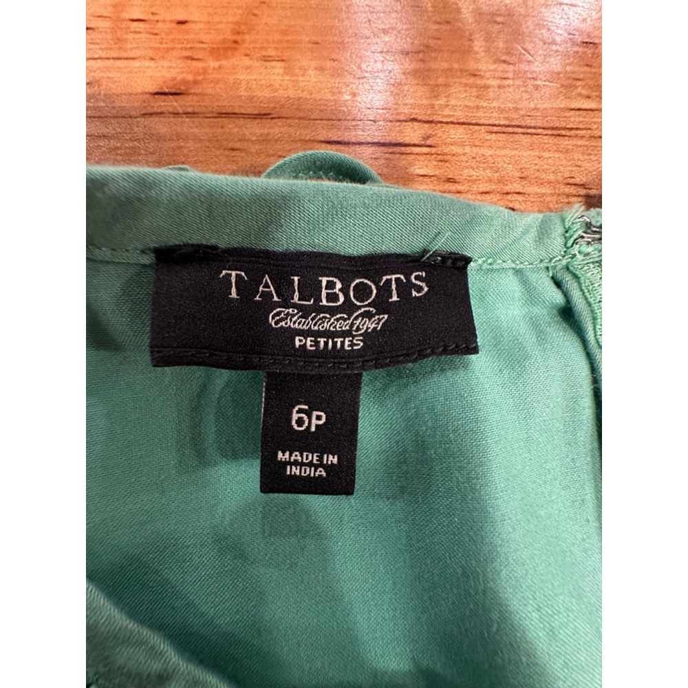 Women's Talbots Green Dress Size M - Picture 7 of 8